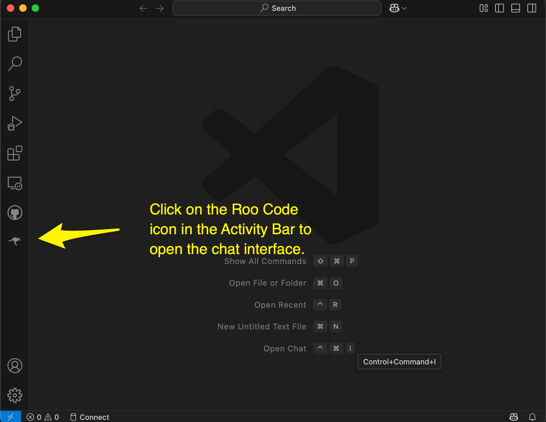 Roo Code icon in VS Code Activity Bar